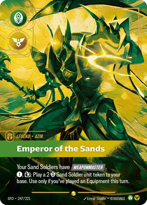 Azir - Emperor of the Sands (Overnumbered) - Spiritforged (SPF) (247/221)