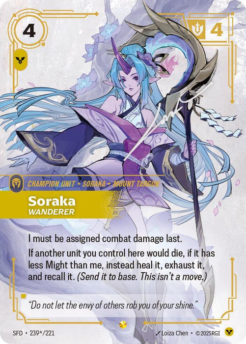 Soraka - Wanderer (Signature) - Spiritforged (SPF) (239*/221)