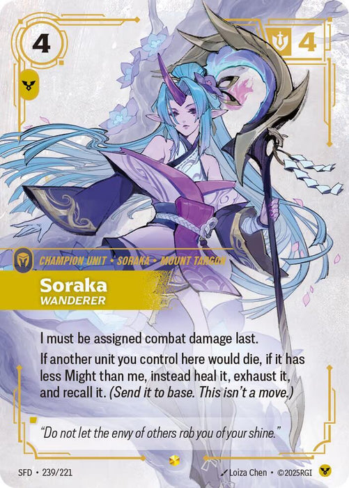 Soraka - Wanderer (Overnumbered) - Spiritforged (SPF) (239/221)