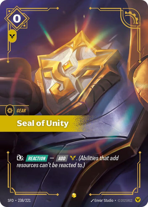 Seal of Unity (Overnumbered) - Spiritforged (SPF) (238/221)