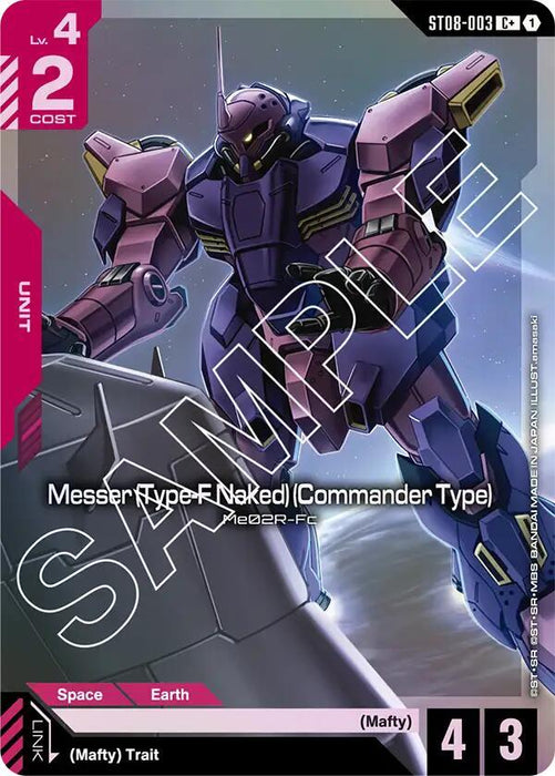 Messer (Type-F Naked) (Commander Type) (C+) - Starter Deck 08: Flash of Radiance (ST08-003)