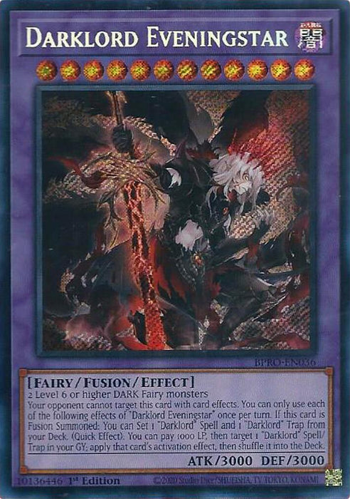 Darklord Eveningstar [BPRO-EN036] Secret Rare