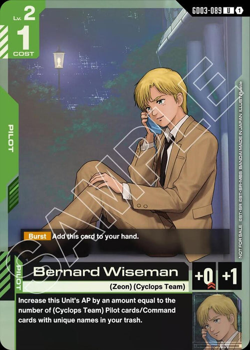 Bernard Wiseman (GD03-089 Release Event) - Gundam Promotional Cards (GCG-PR)