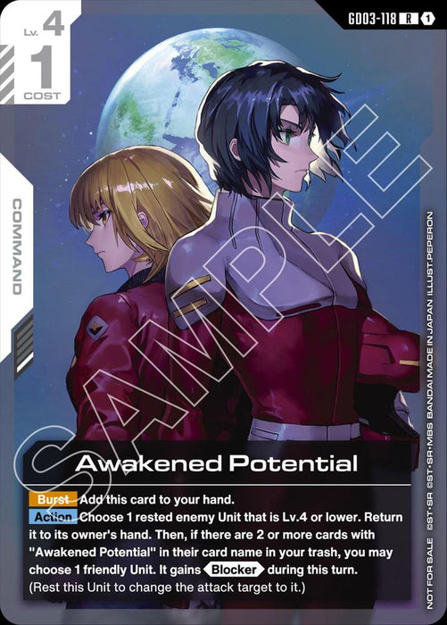 Awakened Potential (Newtype Challenge 2026 Mission 1) - Gundam Promotional Cards (GCG-PR) (GD03-118)