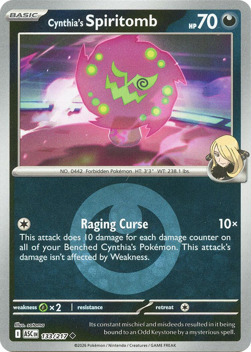 Cynthia's Spiritomb (133/217) (Energy Symbol Pattern) [Mega Evolution: Ascended Heroes]