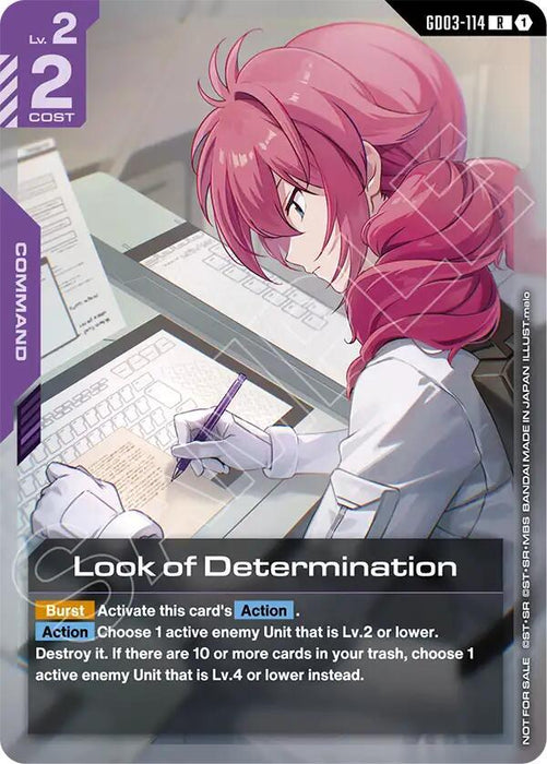 Look of Determination (Newtype Challenge 2026 Mission 2) - Gundam Promotional Cards (GCG-PR) (GD03-114)