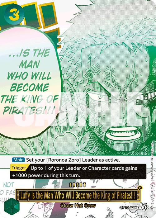Luffy Is the Man Who Will Become the King of Pirates!!! (Japanese Version 3rd Anniversary Set) [One Piece Promotion Cards]