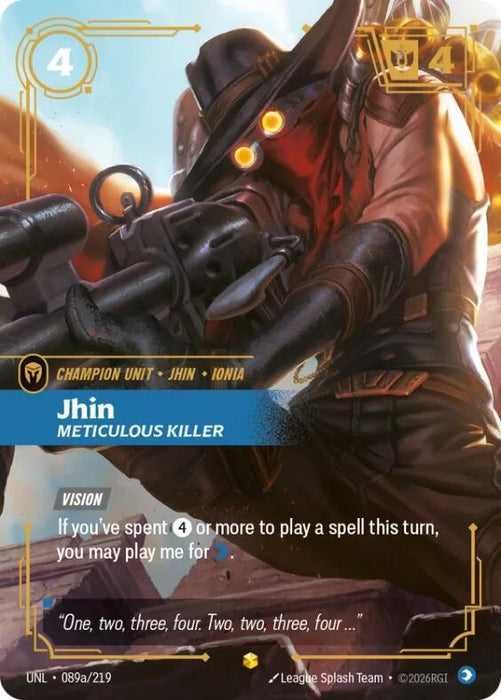 Jhin - Meticulous Killer (Alternate Art) - Unleashed (UNL) (089a/219)