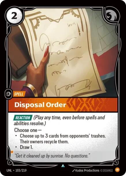 Disposal Order - Unleashed (UNL) (103/219)