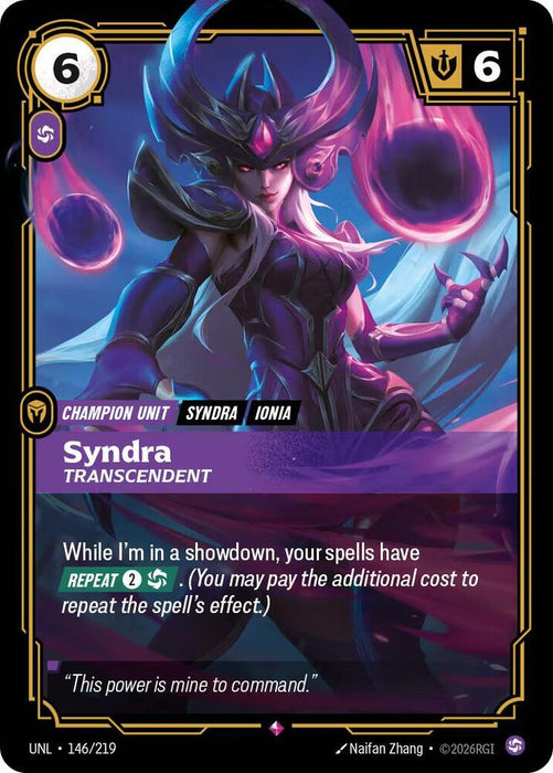 Syndra - Transcendent - Unleashed (UNL) (146/219)