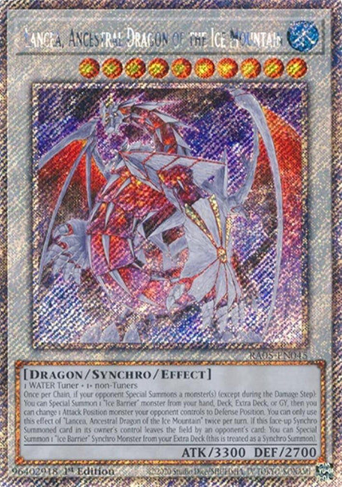 Lancea, Ancestral Dragon of the Ice Mountain (Platinum Secret Rare) [RA05-EN045] Platinum Secret Rare