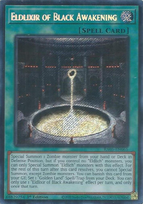 Eldlixir of Black Awakening (Secret Rare) [RA05-EN065] Secret Rare