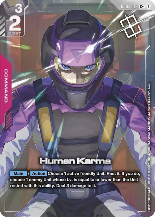 Human Karma (Store Tournament Winner Pack 04) - Gundam Promotional Cards (GCG-PR) (GD03-113)