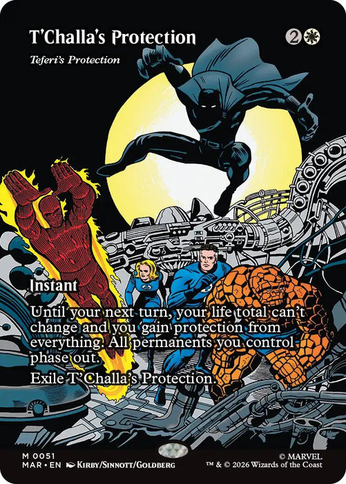 T'Challa's Protection - Teferi's Protection (Borderless) [Marvel Universe: Eternal-Legal]