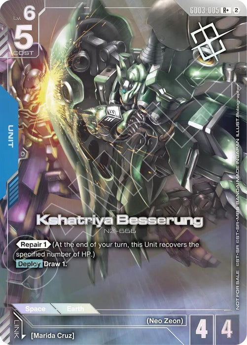 Kshatriya Besserung (Store Tournament Winner Pack 05) - Gundam Promotional Cards (GCG-PR) (GD03-005)