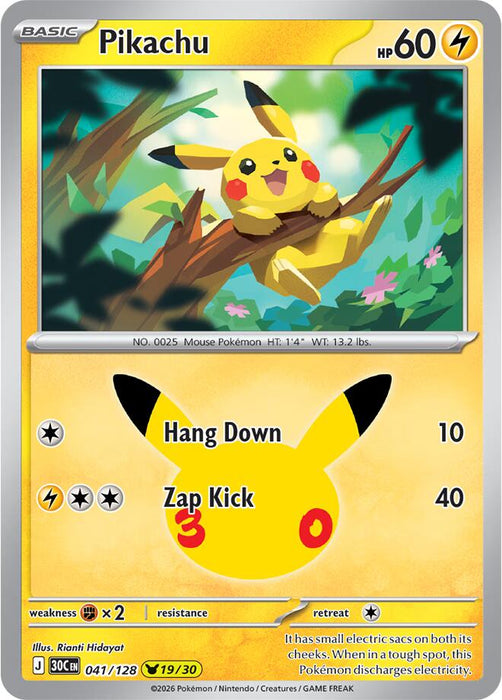 Pikachu (041/128) [Mega Evolution: 30th Celebration]