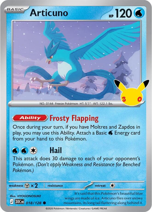 Articuno (018/128) [Mega Evolution: 30th Celebration]