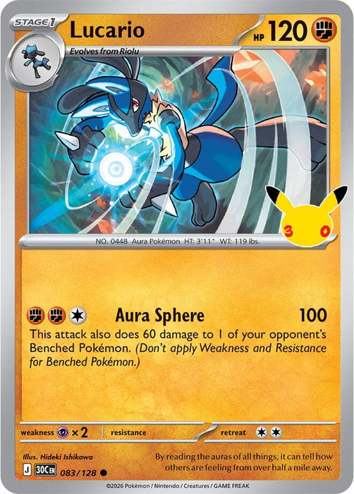 Lucario (083/128) [Mega Evolution: 30th Celebration]