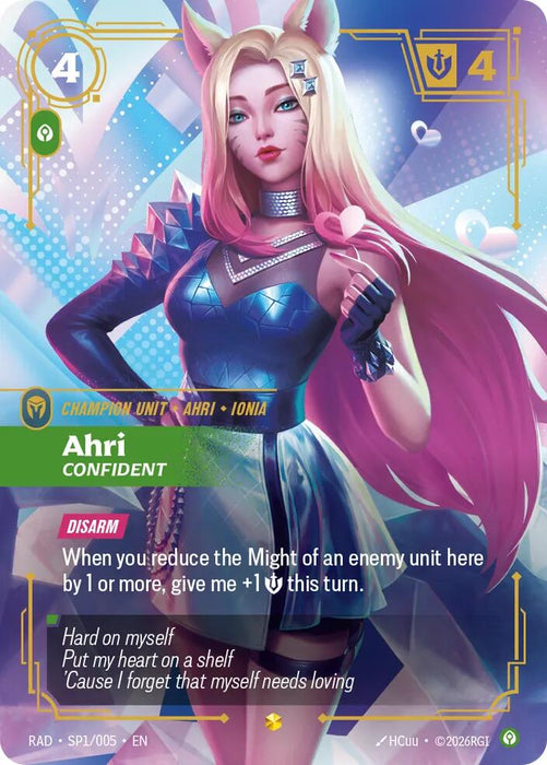 Ahri, Confident (K/DA Special Art Card) - Radiance (RAD) (SP1/005)