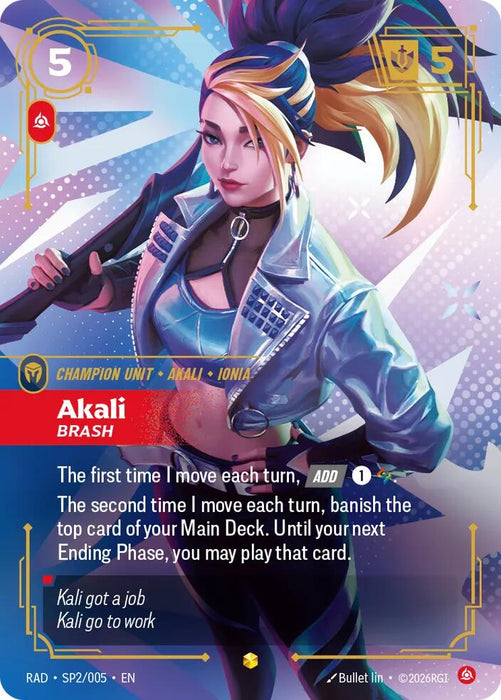 Akali, Brash (K/DA Special Art Card) - Radiance (RAD) (SP2/005)