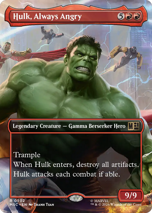 Hulk, Always Angry (Borderless) [Marvel Super Heroes Commander]