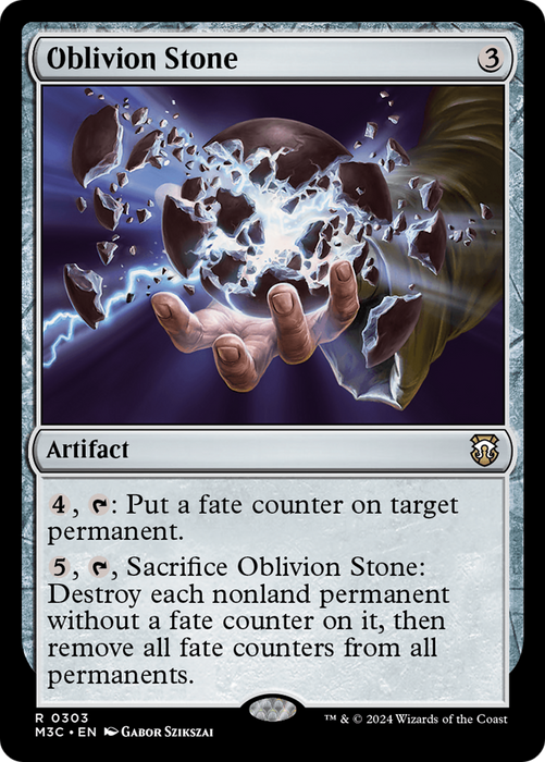 Oblivion Stone (Ripple Foil) [Modern Horizons 3 Commander]