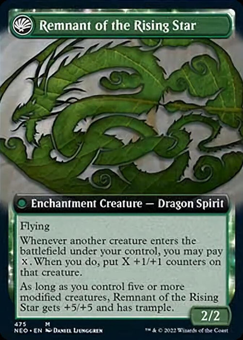 Jugan Defends the Temple // Remnant of the Rising Star (Extended Art) [Kamigawa: Neon Dynasty]