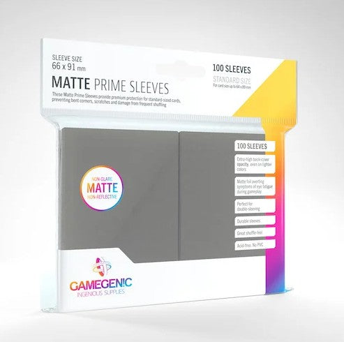 Gamegenic Matte Prime Sleeves - Standard Size - Various Colors