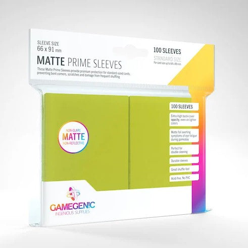 Gamegenic Matte Prime Sleeves - Standard Size - Various Colors