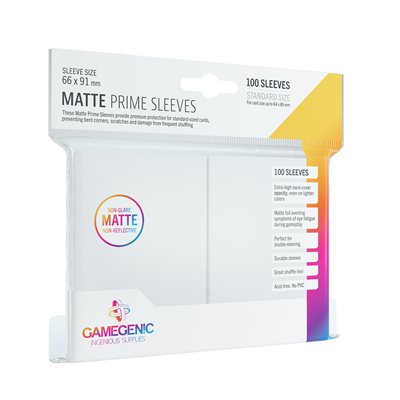 Gamegenic Matte Prime Sleeves - Standard Size - Various Colors