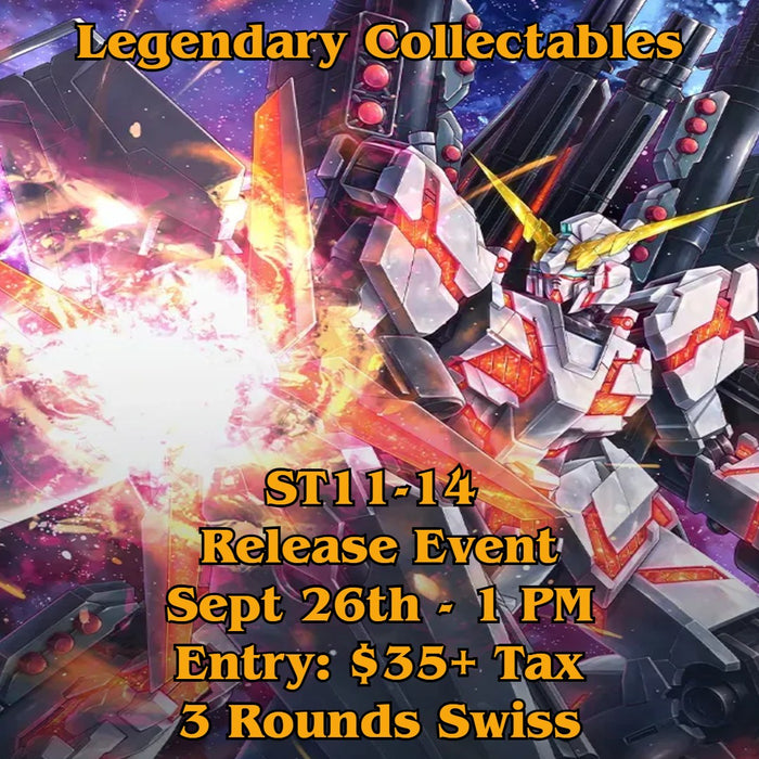 Gundam - ST11-14 Release Event - Sept 26th - 1 PM