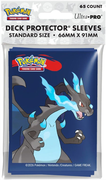 Pokemon Card Sleeves - Mega Charizard X - 65 CT