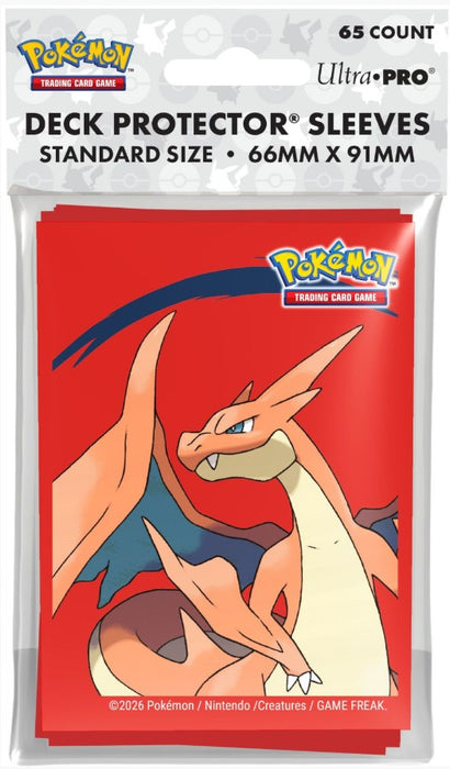 Pokemon Card Sleeves - Mega Charizard Y - 65 CT