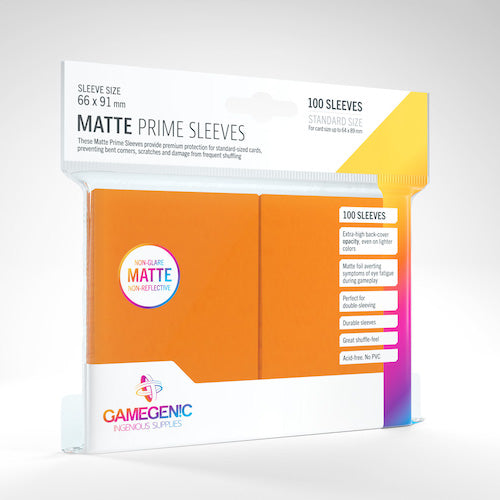 Gamegenic Matte Prime Sleeves - Standard Size - Various Colors