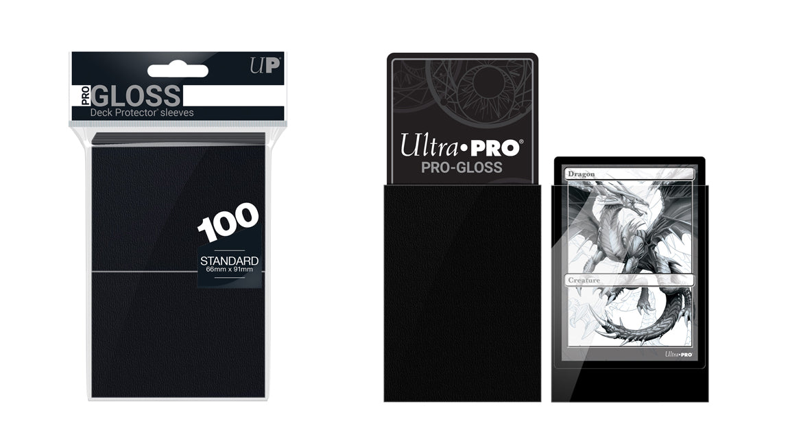 Ultra Pro 100 Deck Protector Gloss Standard Size Black