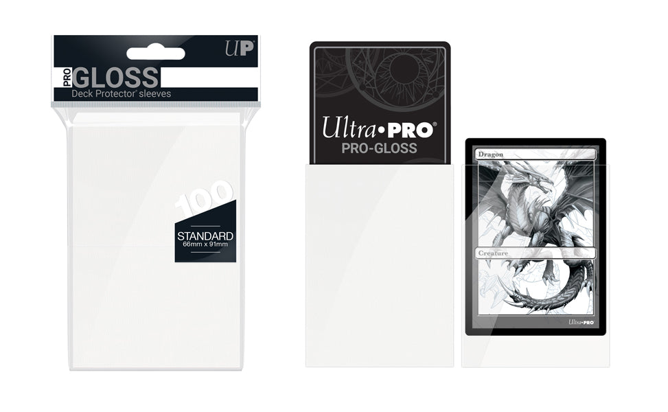 Ultra Pro 100 Deck Protector Gloss Standard Size White