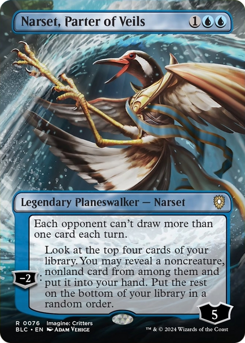 Narset, Parter of Veils (Borderless) [Bloomburrow Commander]