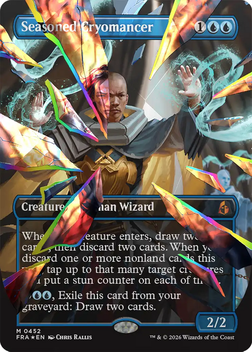 Seasoned Cryomancer (Borderless) (Facet Foil) (0452) [Reality Fracture]