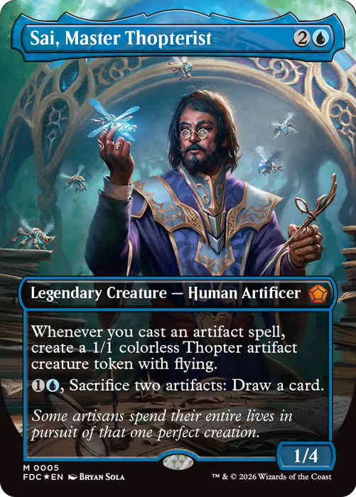 Sai, Master Thopterist (Borderless) [Foundations Commander]
