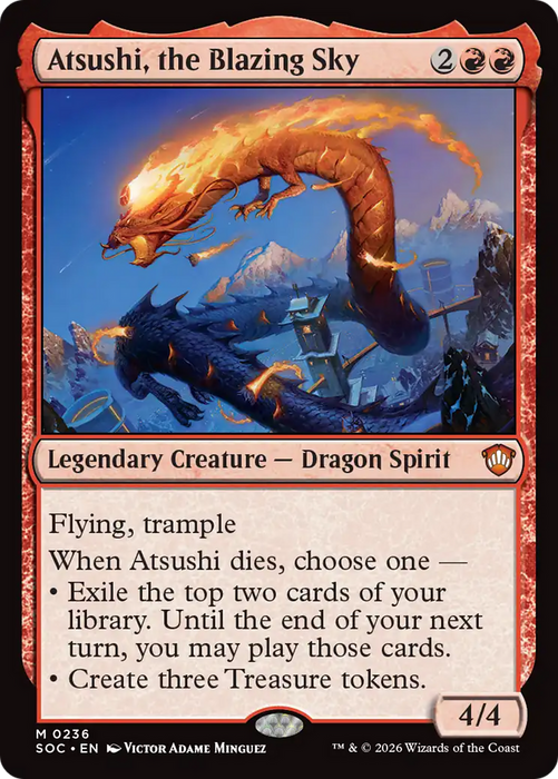 Atsushi, the Blazing Sky [Secrets of Strixhaven Commander]