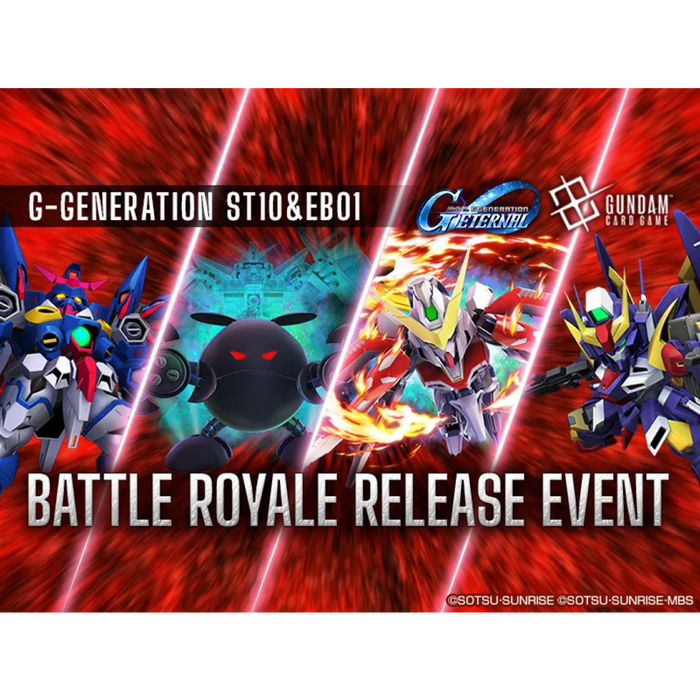 GUNDAM - G-GENERATION ST10 & EB01 Battle Royale Release Event - Saturday July 4th - 1 PM