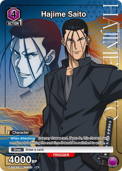 Hajime Saito (113) (R*) - UE11ST: Rurouni Kenshin Starter Deck (UE11ST)