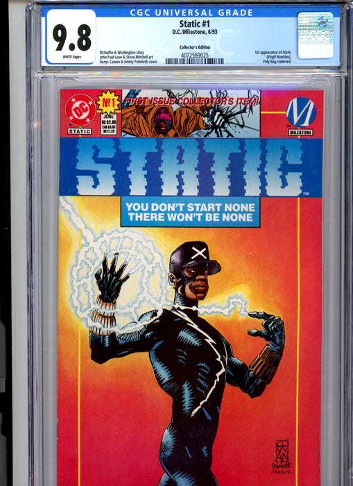 CGC 9.8 Static #1 Collector's Edition 1st Appearance of Static