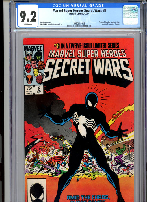 CGC 9.2 Marvel Super Heroes Secret Wars #8 Origins of Symbiote Venom