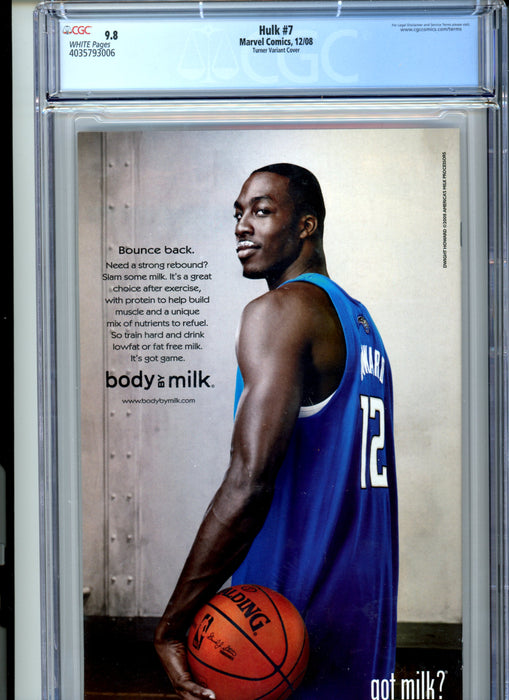 CGC 9.8 Hulk #7 Turner Variant Cover