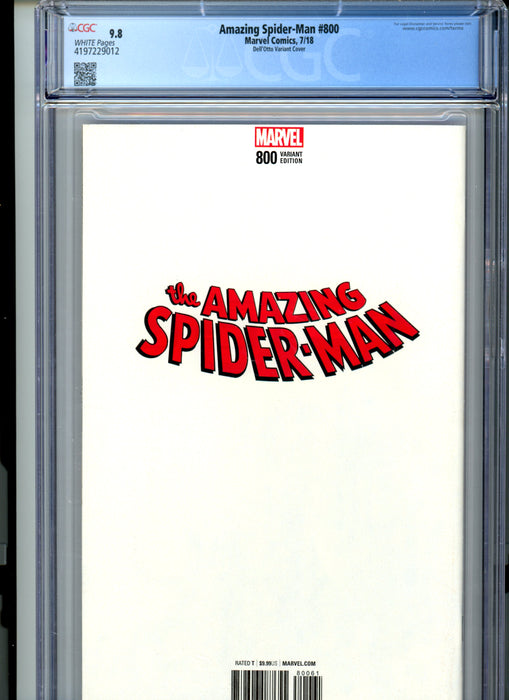 CGC 9.8 Amazing Spider-Man #800 Dell'Otto Variant Death of Flash Thompson