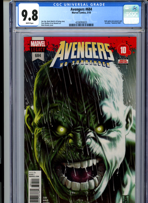 CGC 9.8 Avengers #684 Hulk Gains new powers and becomes Immortal Hulk