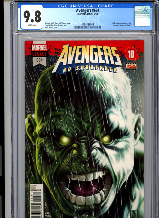 CGC 9.8 Avengers #684 Hulk Gains new powers and becomes Immortal Hulk