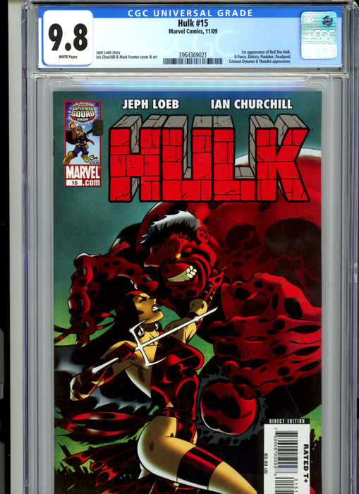 CGC 9.8 Hulk #15 1st Appearance of Red She-Hulk