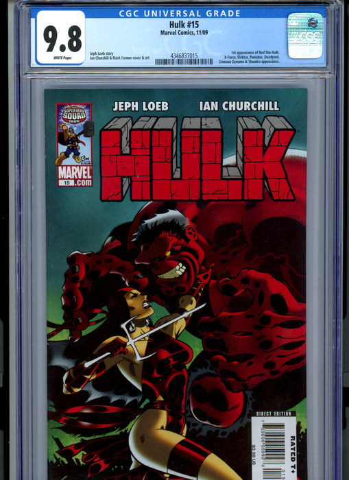 CGC 9.8 Hulk #15 1st Appearance of Red She-Hulk